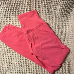 Lulu Lemon Pink High-Waisted Leggings